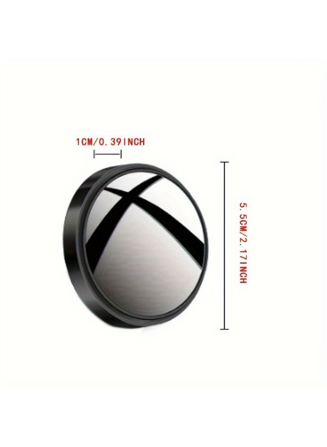 MTZ 2Pcs Car Blind Spot Mirror - 360° Rotatable Adjustable HD Glass Convex Rear View Mirror for Universal Cars, SUVs, and Trucks - Rimless Wide Angle Parking Auxiliary (Silver) - Image 4